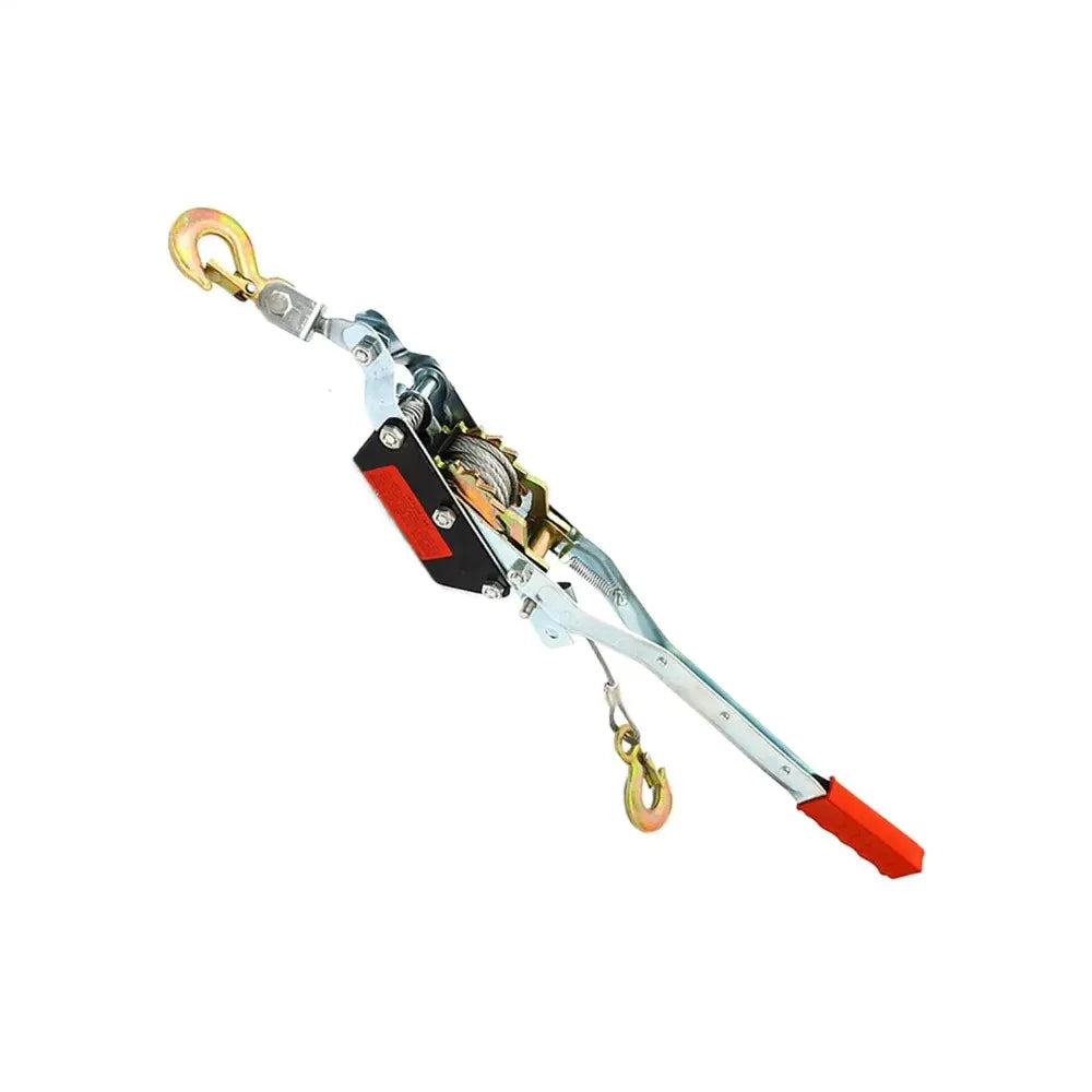 Double Hook Manual Winch Hand Lever Ratchet Mechanism Tightener Heavy Zpaxo Silver-2 T