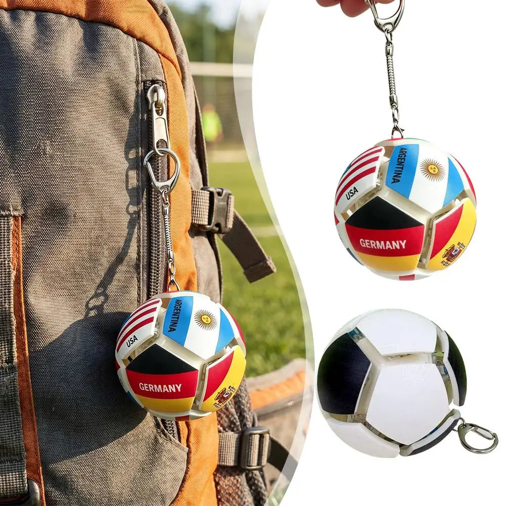 2026 New Soccer Ball Fidget Keychain Mechanical Clicker Stress Relief Sensory Toy Football Fans Pendant Gift Zpaxo