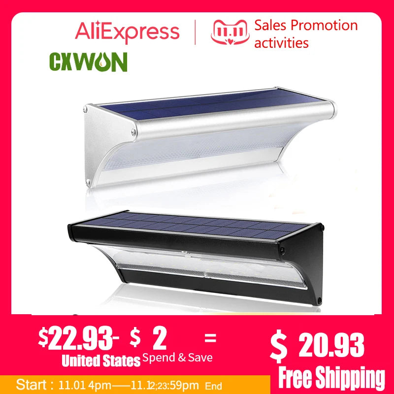 60 48Led Outdoor Solar Wall Light Flood Lights Motion Sensor Zpaxo