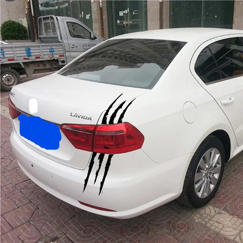 Car Styling Headlights Personalized Stickers Monster Claw Scratch