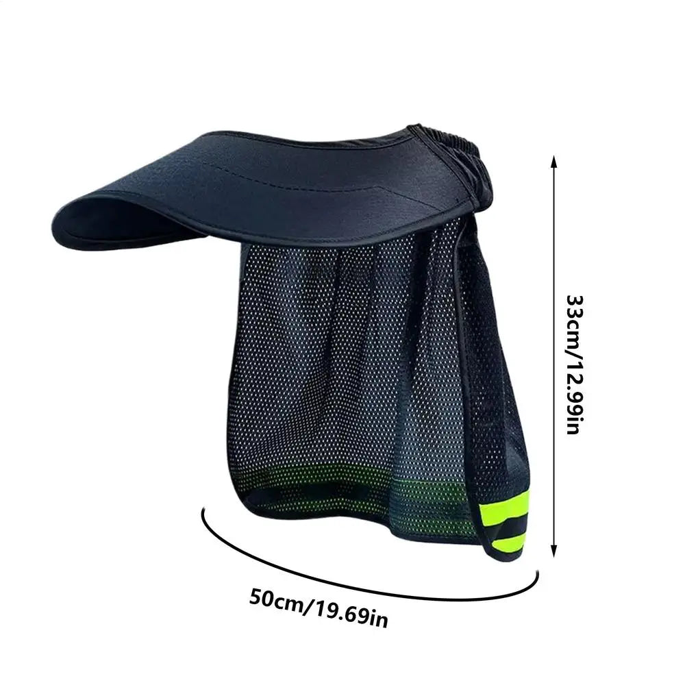 Hard Hat Sun Shade & Neck Shield with Reflective Stripe Helmet Sun Shade Zpaxo Blue