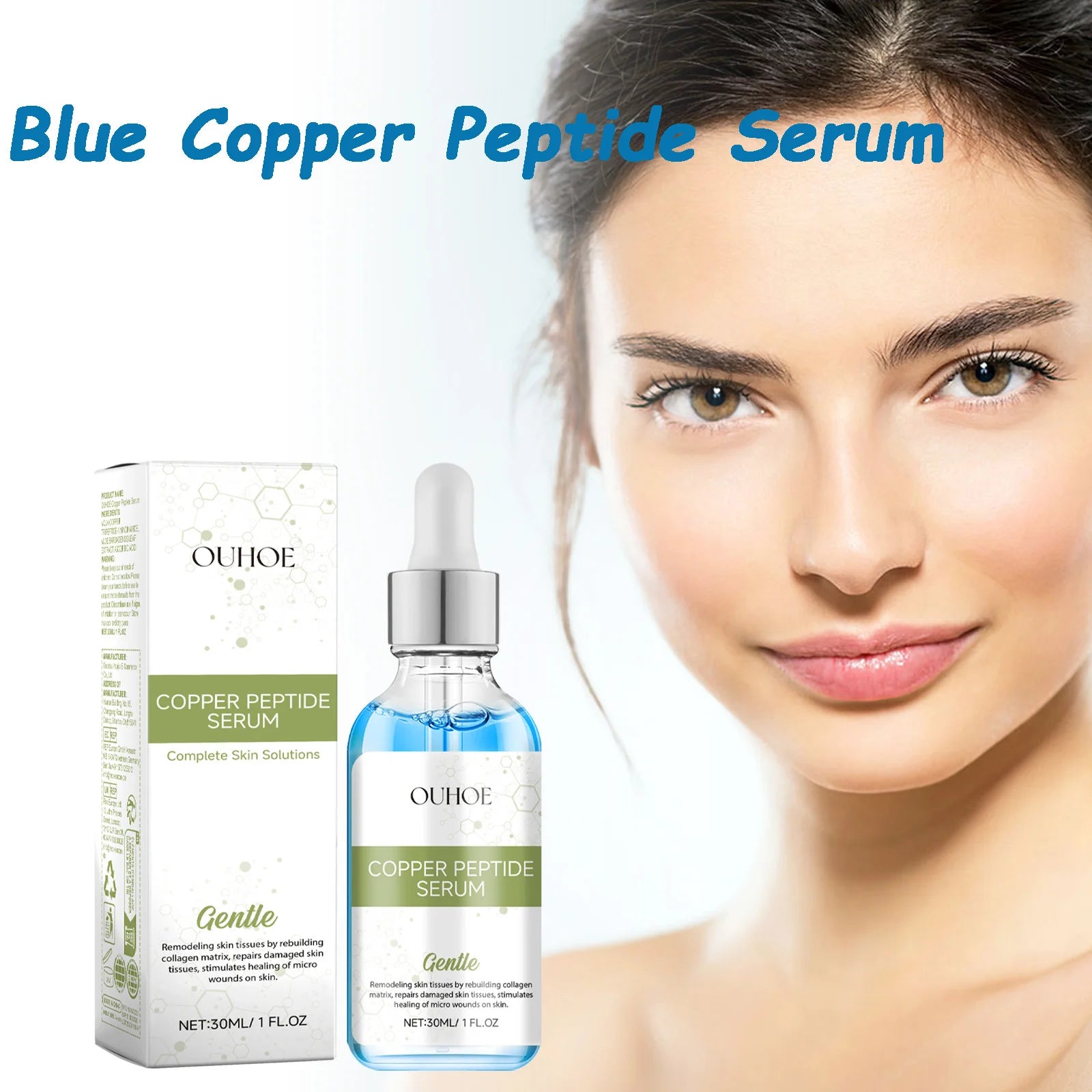 Blue Copper Peptide Face Serum – Firming & Anti-Aging 30ml Anti-Aging Face Serum Zpaxo