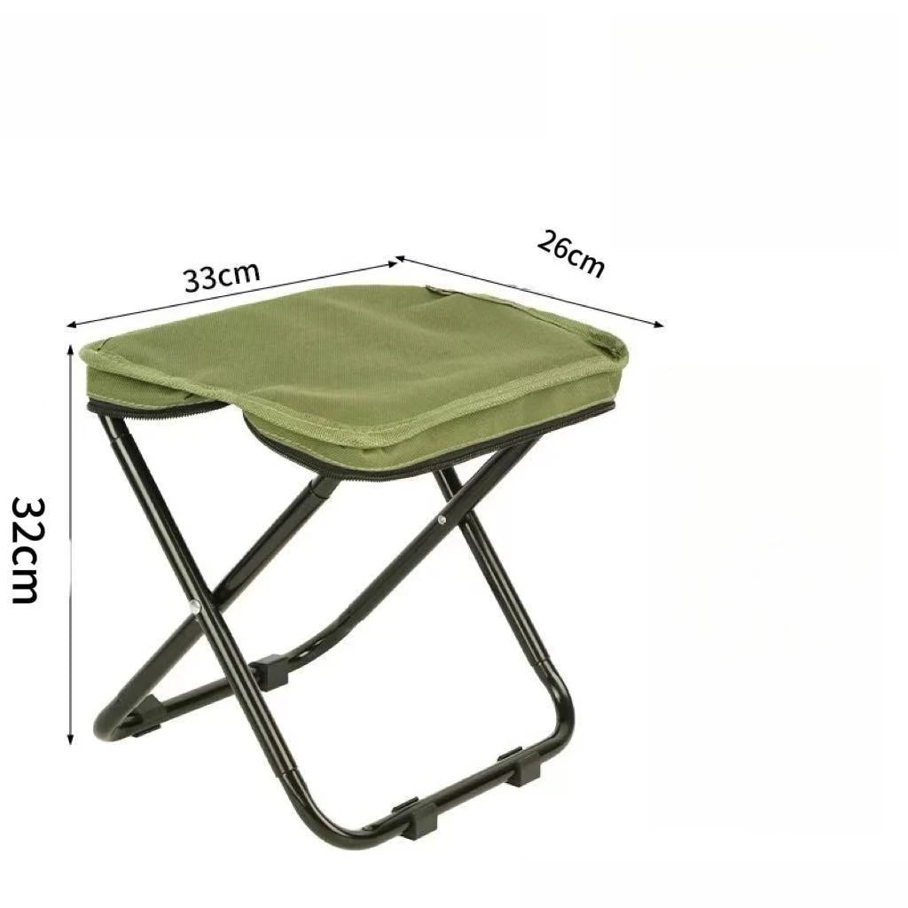 Outdoor Pencil Case Breathable Folding Chair Camping Stall Small Maga Fishing Stool Handbag Style Fishing Chair Folding Stool Zpaxo Army Green XL