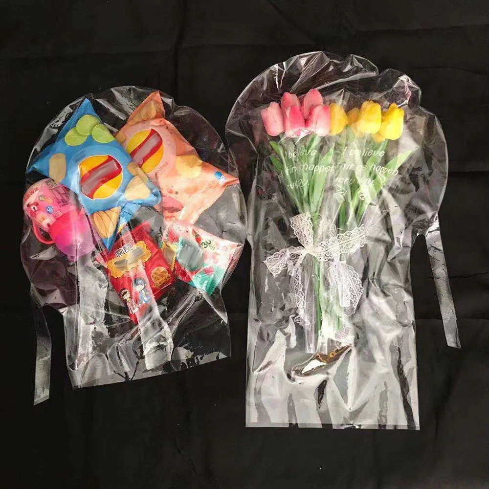 5- Wide Neck Bobo Balloon No Stretch Transparent Bubble Balloons Rose