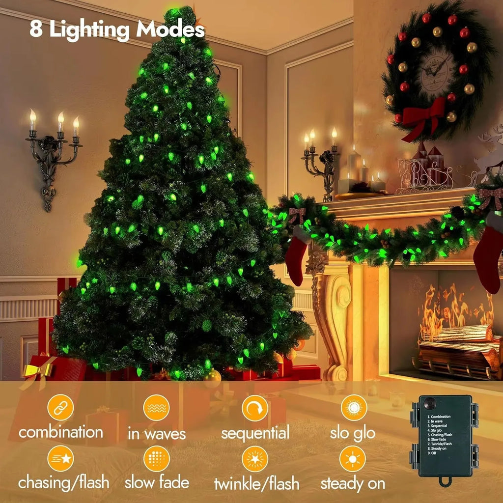 Outdoor Solar Powered Strawberry LED Christmas String Lights Zpaxo