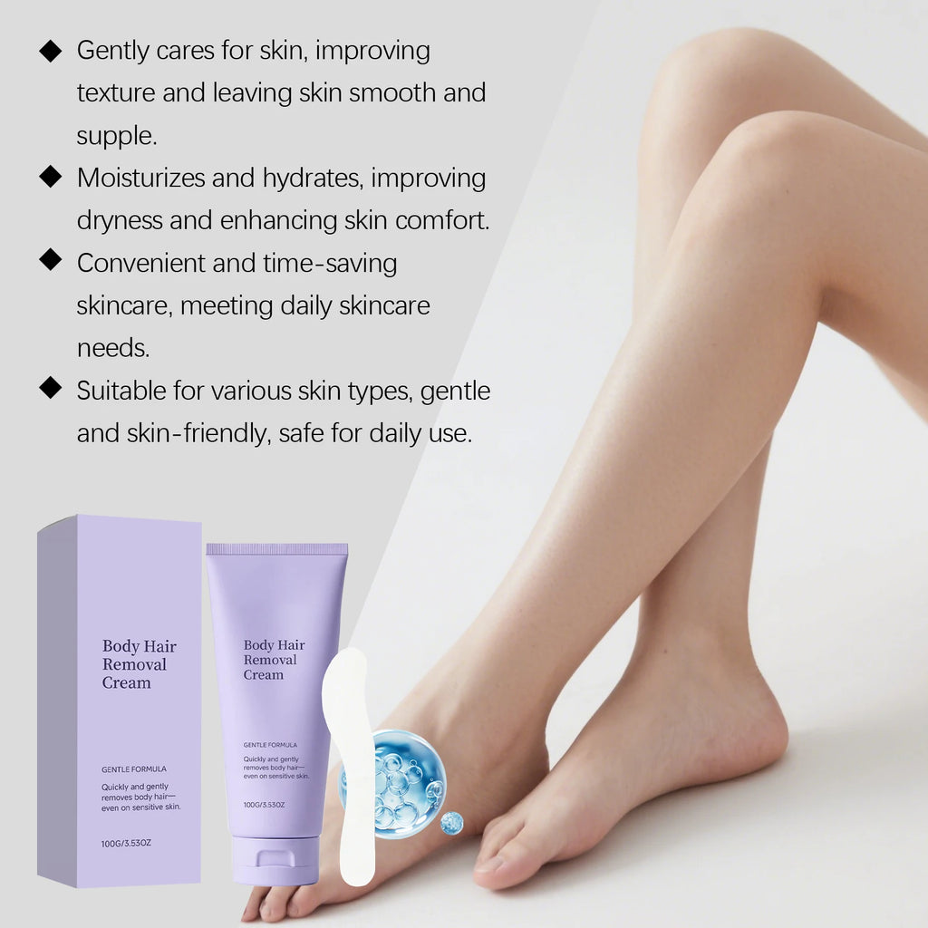 Hair Removal Cream for Women Body Hair Remover for Legs Arms Bikini Line Smooth Skin Moisturizing Shea Butter Gentle Sensitive Zpaxo