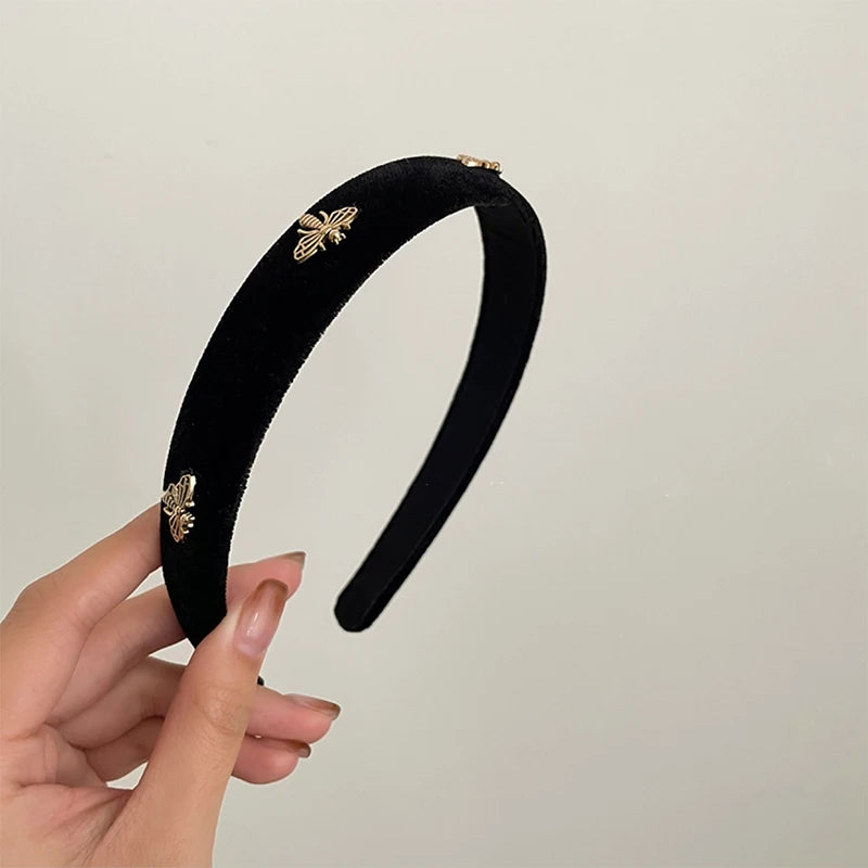 Wide Bee Hair Hoop French Fashion Retro Hairbands Women Girls Zpaxo