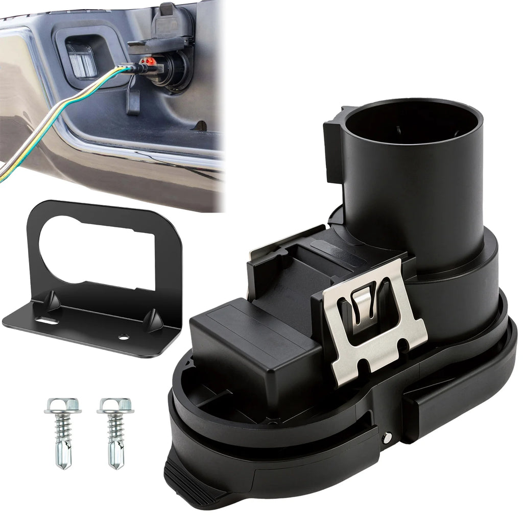 Trailer Tow Harness Connector 7 Pin RV Blade 4 Way Flat for9U5Z-14489-MAA FU5Z-14489-A Replacement With Bracket For Horse Travel Zpaxo
