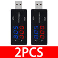 Red Blue Dual USB Charging Detector Tester Voltage Current Battery Zpaxo 2pcs