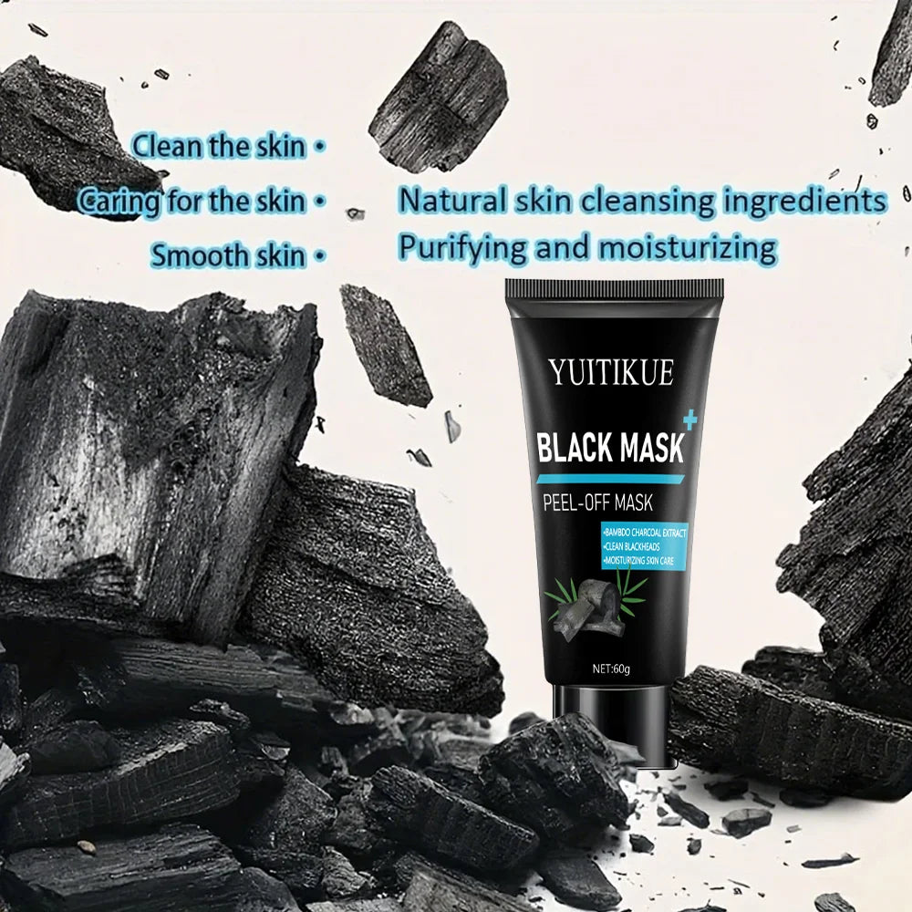 Black Peel Off Mask – Bamboo Charcoal Blackhead Remover 60g Peel Off Face Mask Zpaxo Default Title
