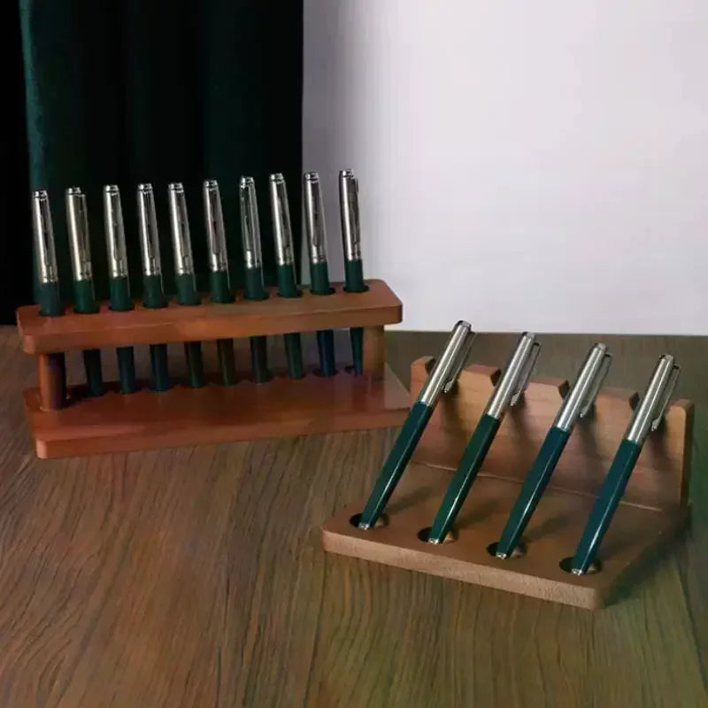 1PC Walnut Wood Multifunction Desk Organizer - Pen Holder, Phone Stand & Storage Solution For Office And School Zpaxo
