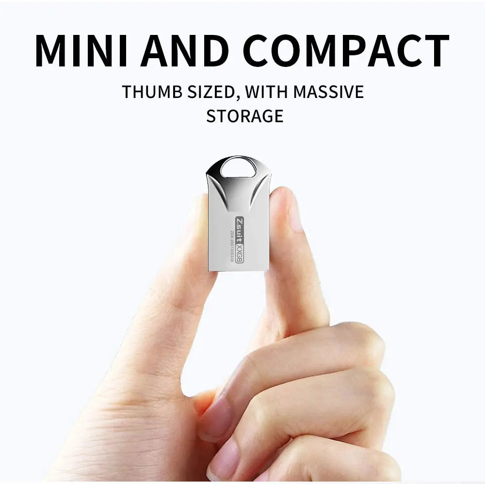 Zsuit 10pcs Waterproof Metal USB Flash Drive 64GB Pendrive Flash Disk 128G Usb 3.0 Memory Stick USB 2.0 Free Logo Mini U Disk Zpaxo