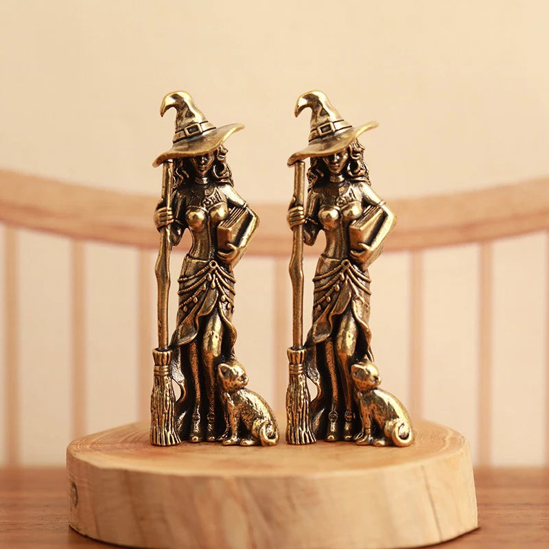 Broom Moon Witch Ornament Suitable for Home and Office Decoration Magic Witch Ornament Home Decoration Zpaxo