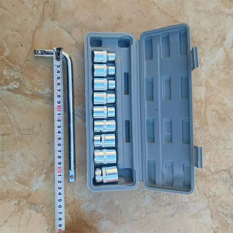 10-Piece Metric Socket Wrench Set – Bike, Motorcycle & Car