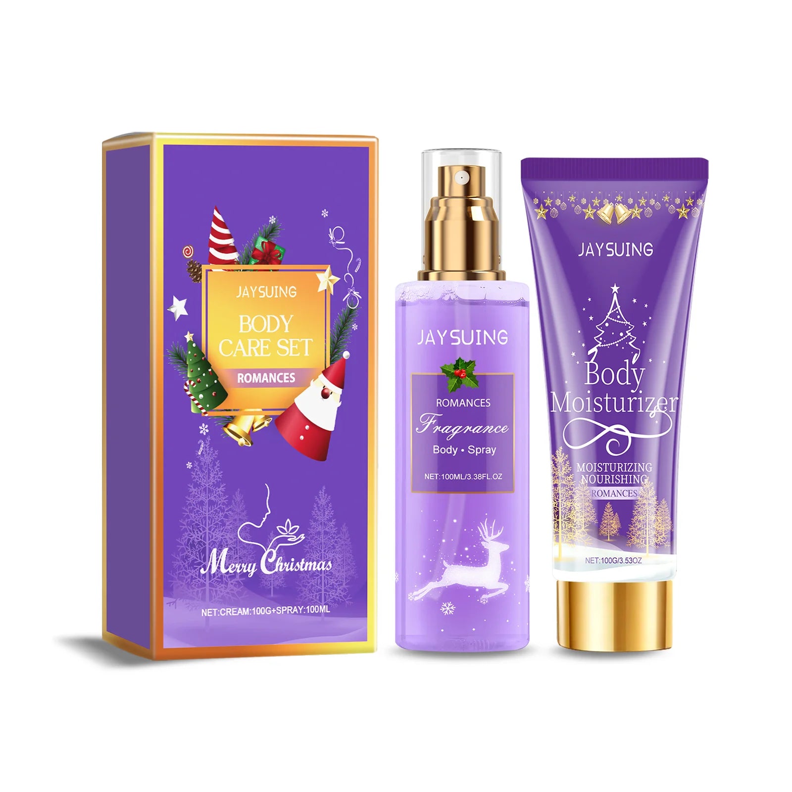 Christmas Gift Set Body Lotion Spray Festive Fragrance Moisturizing brightening Long Lasting Holiday Season Party Luxury Winter Zpaxo Romantic