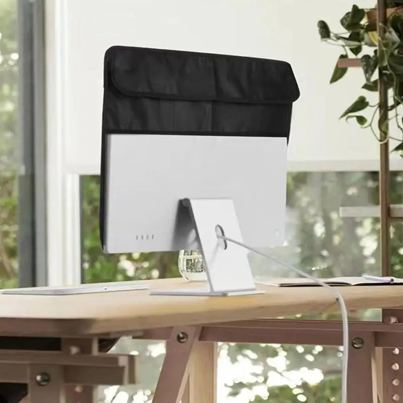 652F Fit AntiStatic Monitor Cover With Pockets Breathable Design for 24inch Screen Zpaxo