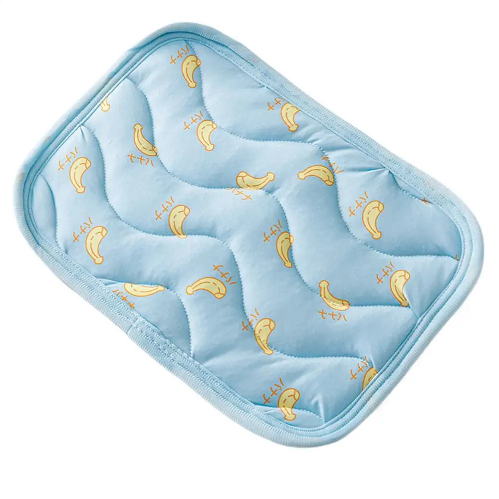 Pet Cooling Mat for Cats & Small Dogs – Ice Silk Summer Pad Pet Cooling Mat Zpaxo Blue