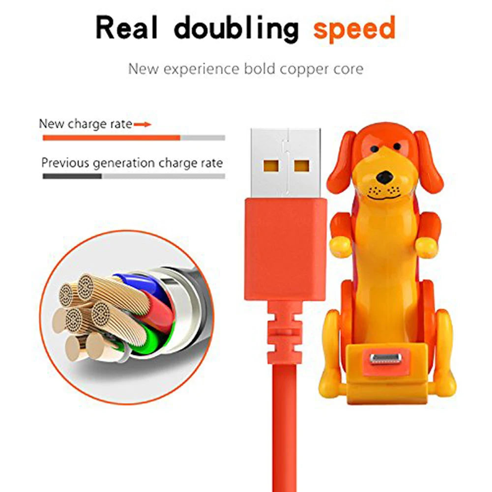 Funny Dog Fast Charger Cable Data Cable For Phone Android Type-C Mobile Phone Charging Data Line Prank Gifts Phone Accessories ﻿ Zpaxo