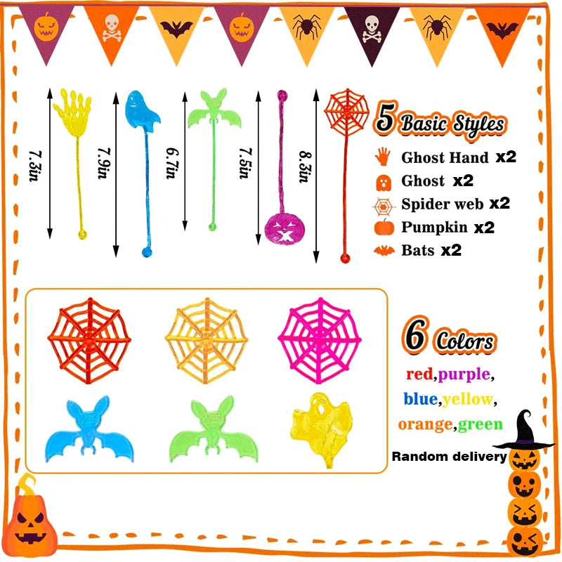 Halloween Stretchable Sticky Wall Release Elastic Children's Toy