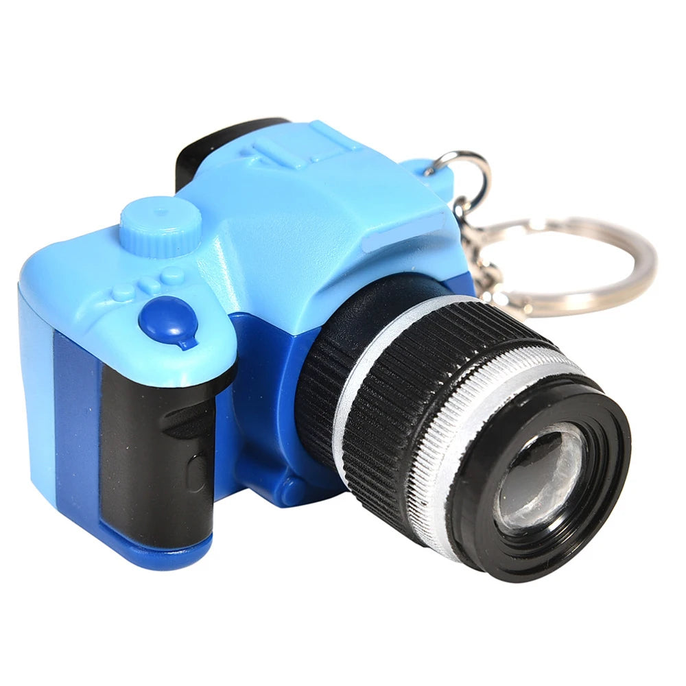 Accessorie Mini Sound Led Light Pendant Camera Keychain Simulation Zpaxo Blue