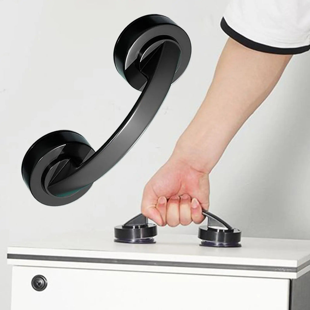 Suction Cup Shower Handle Glass Door No Drilling Grip Wand Push Pull