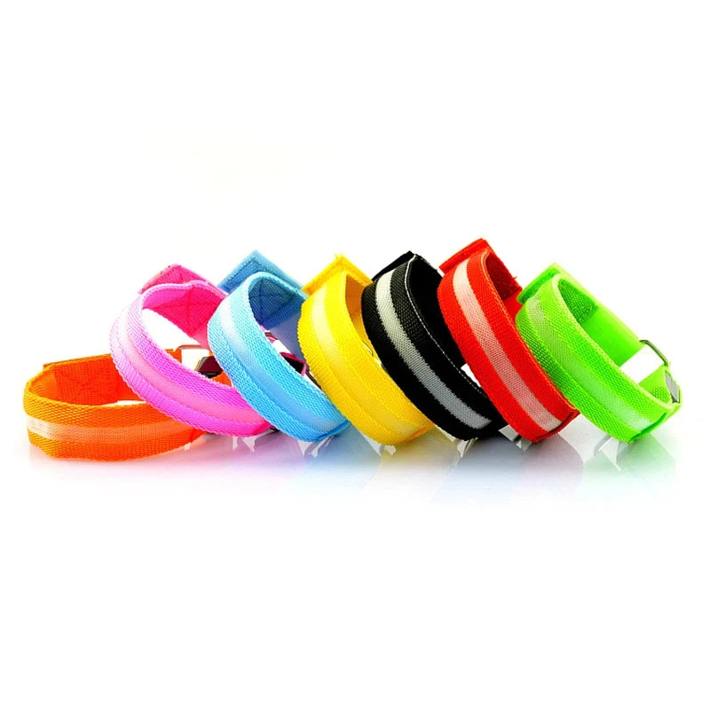 Outdoor Night Running Armband USB Rechargeable LED Light Sports Safety Belt Arm Leg Warning Wristband Cycling Bike Bicycle Light Zpaxo