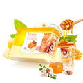 Two tone honey goat milk handmade soap cleansing essential oil soap refreshing oil control bath soap Zpaxo Honey goat milk