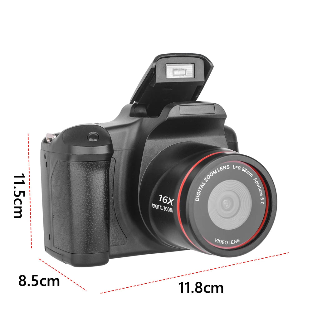 1080P 16MP Camcorder 16X Zoom Vlogging Camera LCD Screen Video