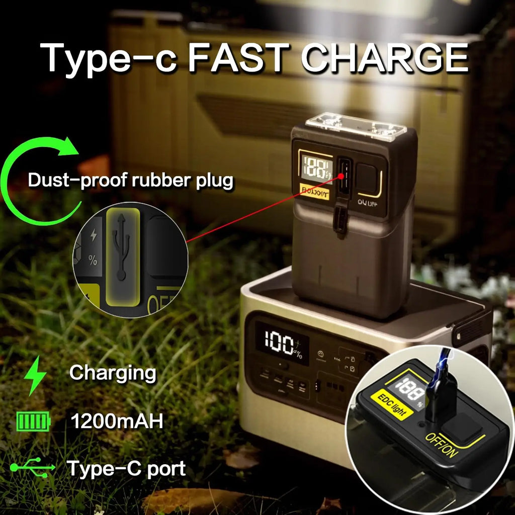 POCKETMAN Mini LED Flashlight USB-C Rechargeable Keychain Light