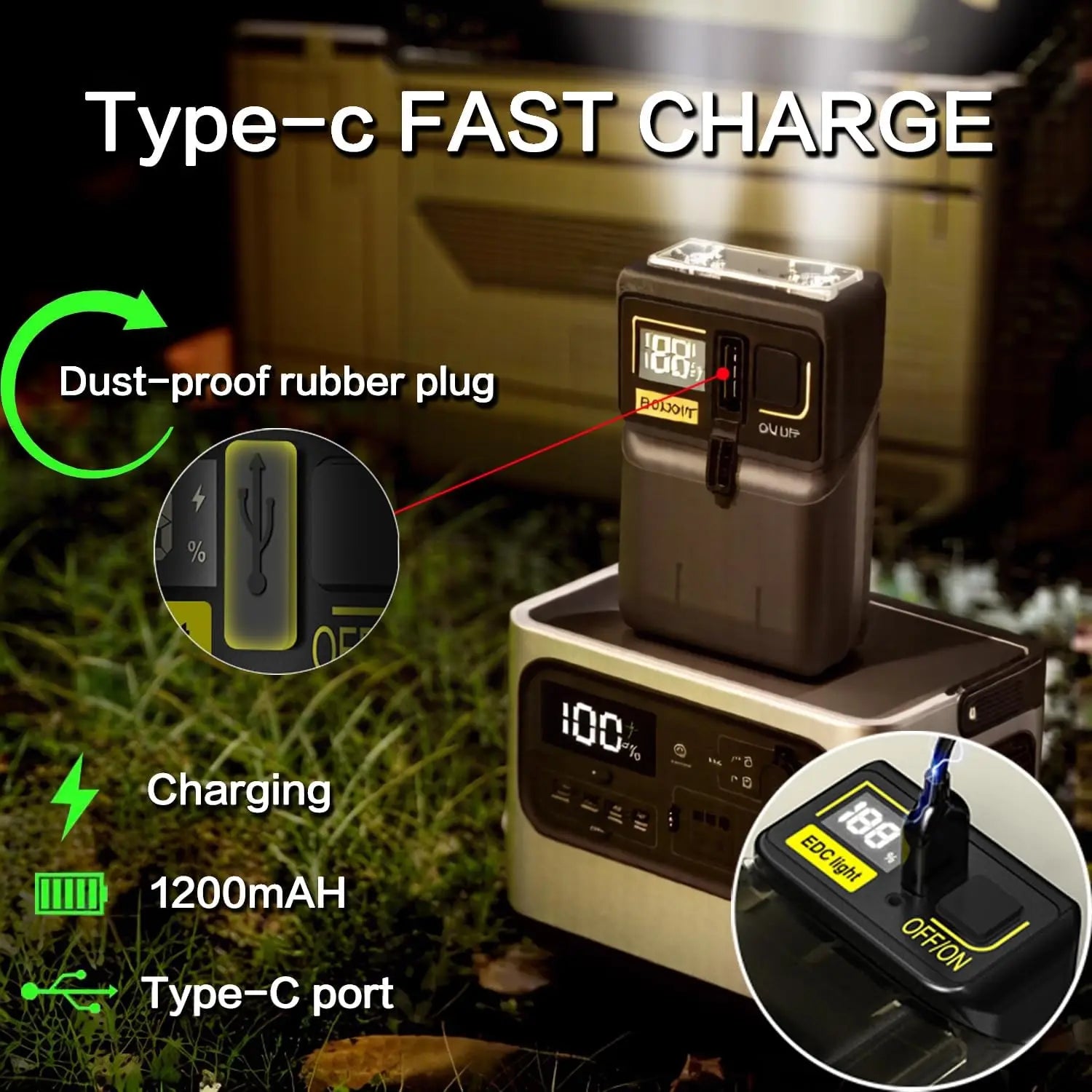 POCKETMAN Mini LED Flashlight USB-C Rechargeable Keychain Light