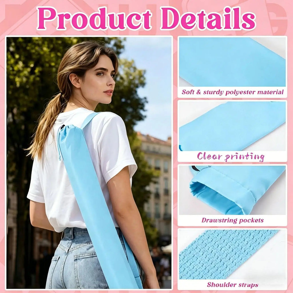 Mahjong Mat Storage Bag Protective Drawstring Portable Travel Tube