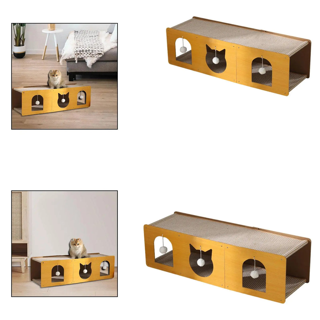 Cat Scratcher Tunnel Scratching Rest Play Grinding Claws Scratch Zpaxo