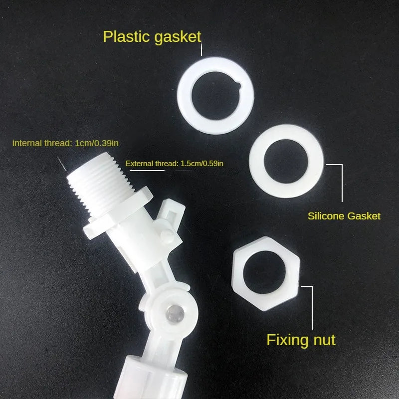 White Plastic Adjustable Auto Fill Float Ball Valve Water Control