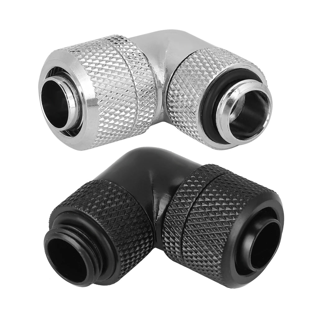 Elbow Water Cooling Fitting G1/4 Thread Water Cooling Fitting Thin Tube 90° Right Angle Elbow Zpaxo