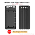 6*18650 USB Detachable Battery Storage Box For Phone Charging QC 3.0 PD DIY Battery Shell With Cables Portable Power Bank Case Zpaxo PD Black 22.5W