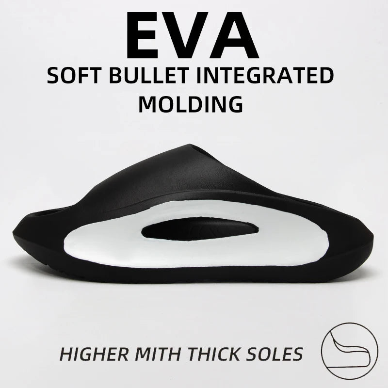 SHAJI Unisex Couple Trendy Cloud EVA Slides Summer Thick Soft Sole