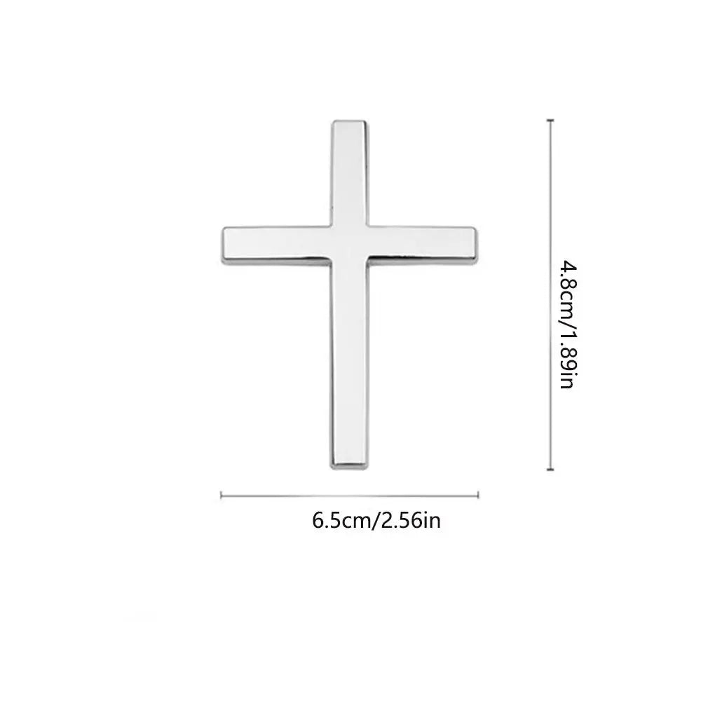 3D Stereo Cross Badge Stickers Metal Material Design Car Sticker Zpaxo