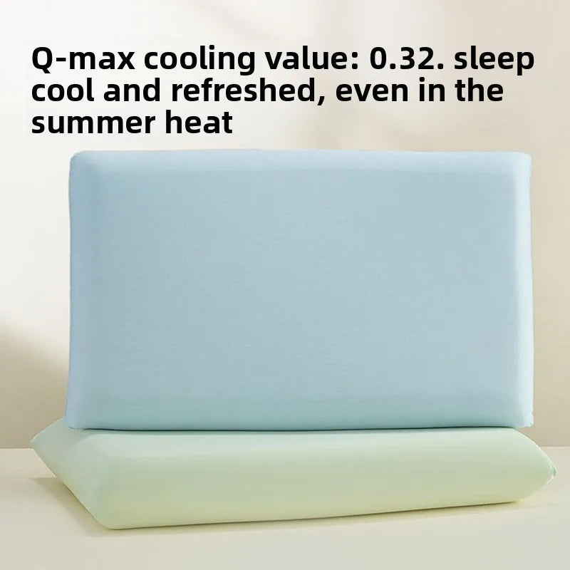 Summer Cooling Pillowcase Silk Breathable Soft Case Open Elastic Edge