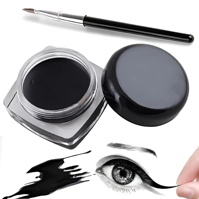 Black Eyeliner Cream Waterproof Beauty Cosmetics Long Lasting Gel