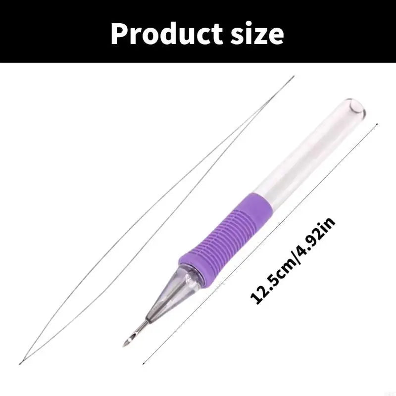 5Pcs Embroidery Punching Needle Set with Needle Threader ABS Embroidery Pen Beginner Punching Needle Embroidery Set Zpaxo