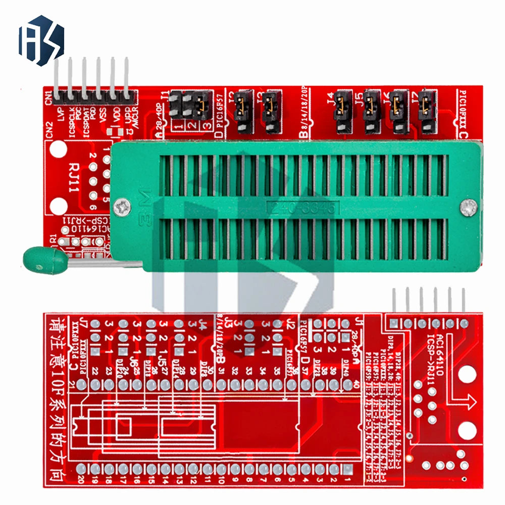 PIC-Compatible Universal ICSP/ISP Programmer: Compatible with PICkit 2/3 & ICD2 – 5V Power Adapter + Universal Socket Zpaxo