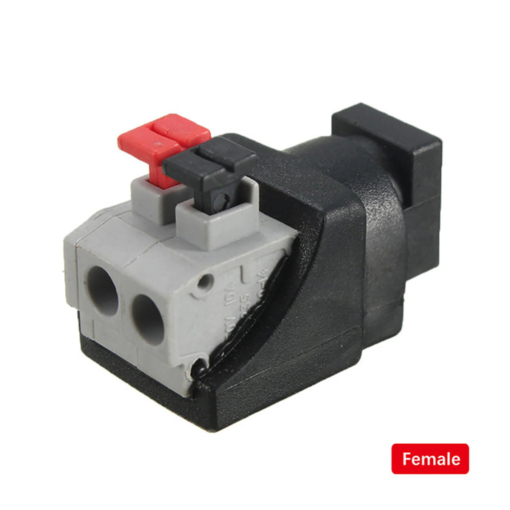5 5x2 DC Male Female Wire Connector Screwless No Screws Power Plug