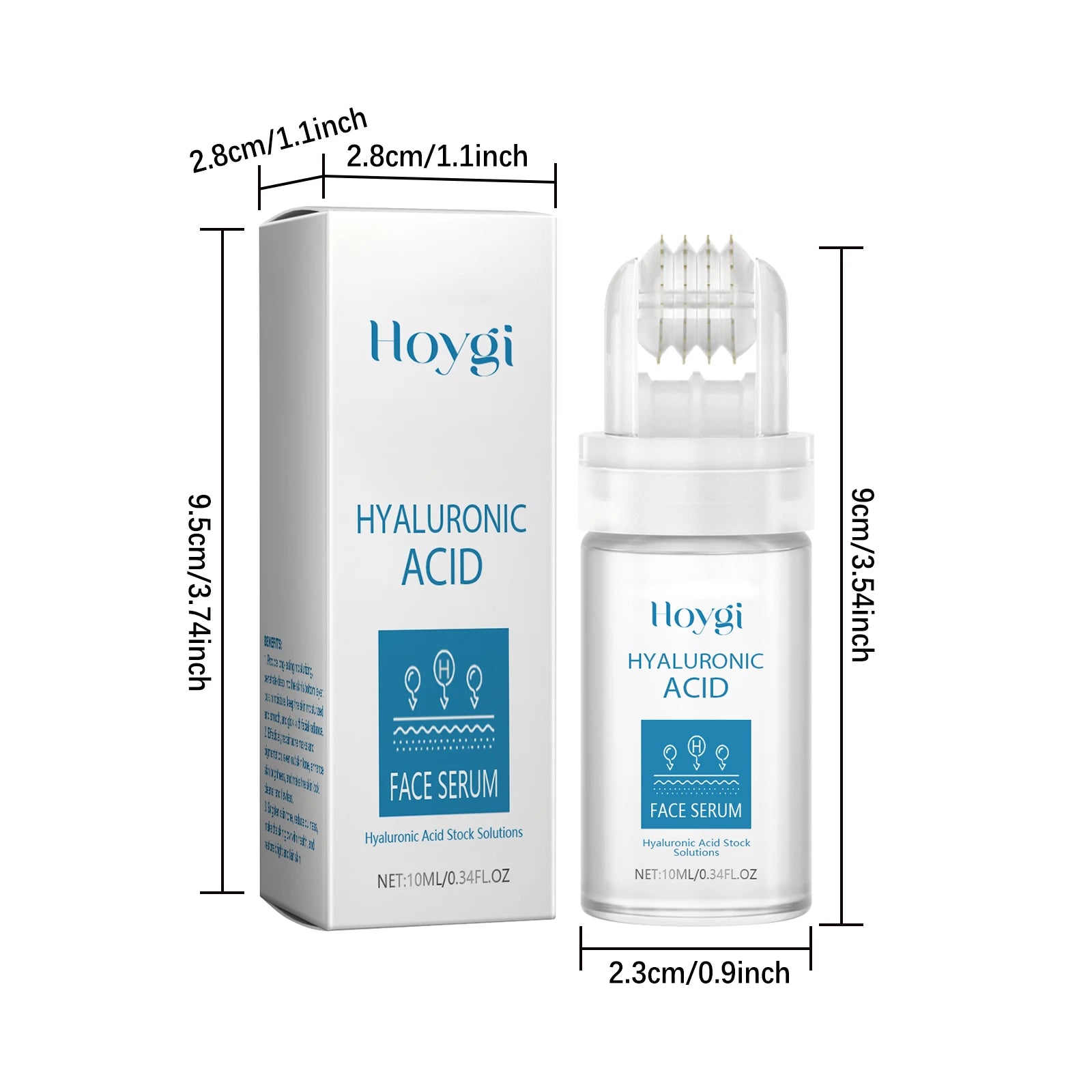 Hoygi 0.25mm Hyaluronic Acid Microneedle Roller Serum Kit Microneedle Roller Serum Zpaxo 1 Pcs