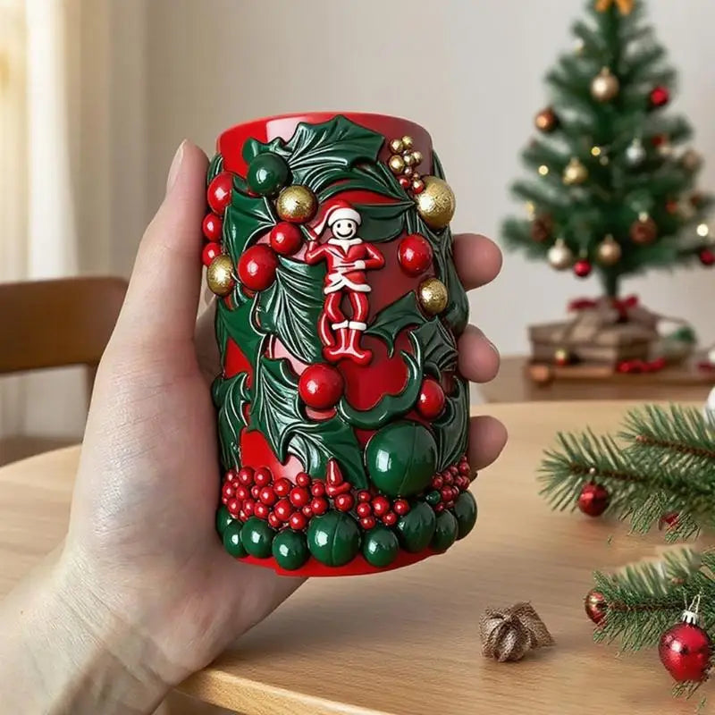 Christmas Cylindrical Silicone Mold Candle Soap Chocolate Baking Tool