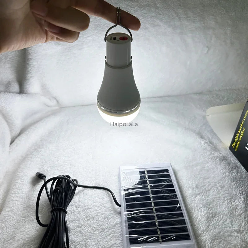 Solar Light Panel USB Charged Hanging Emergency Sunlight Powered Lamp Zpaxo