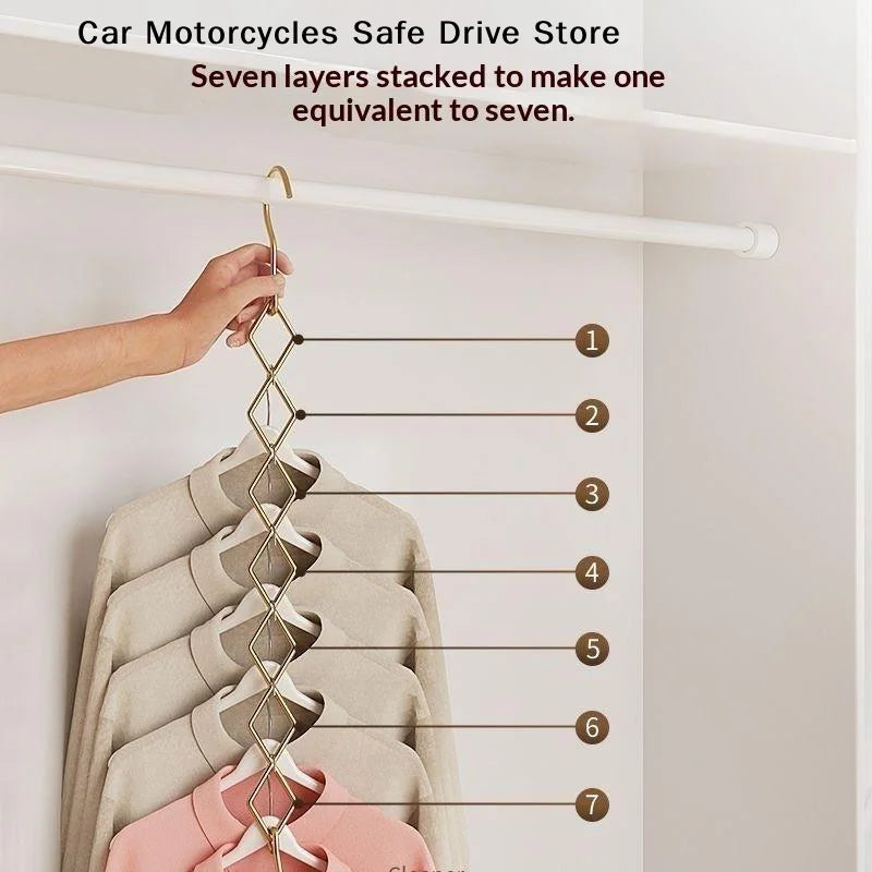 Magic Space Saving Clothes Hangers Foldable Closet Organizer Wardrobe