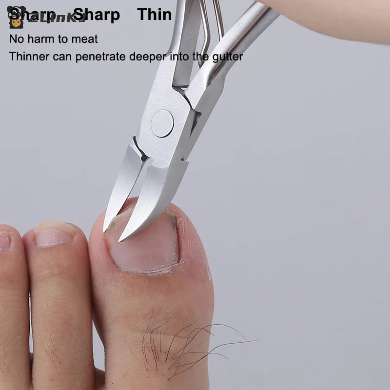 ▶1Pcs Professional Toe Nail Clippers Trimmer Cutters Paronychia Nippers Pedicure Tools Podiatry Stainless Foot Care Tools Zpaxo
