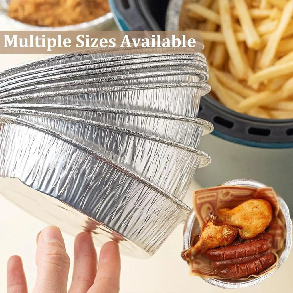 Air Fryer Liners Sheets Round Oil Proof Disposable Aluminum Foil