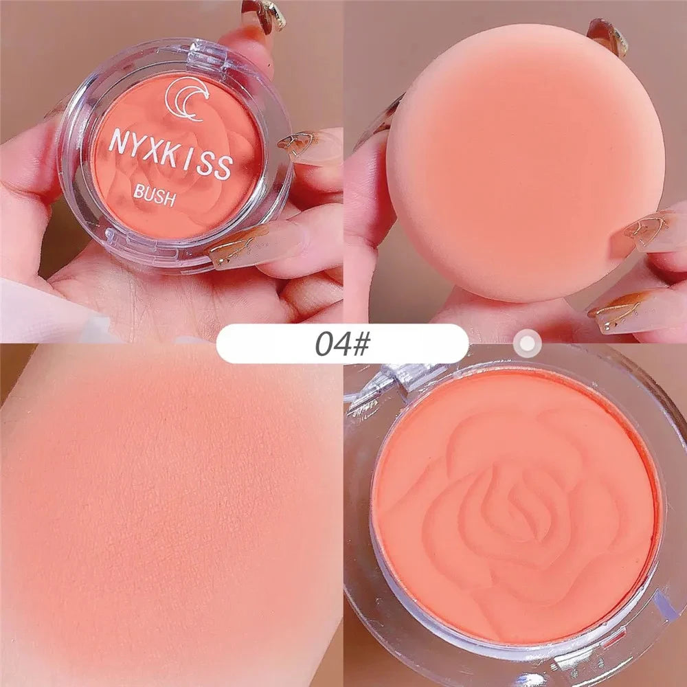 Single Matte Embossed Petal Blush Palette Peach Cream Pink Orange Zpaxo 04