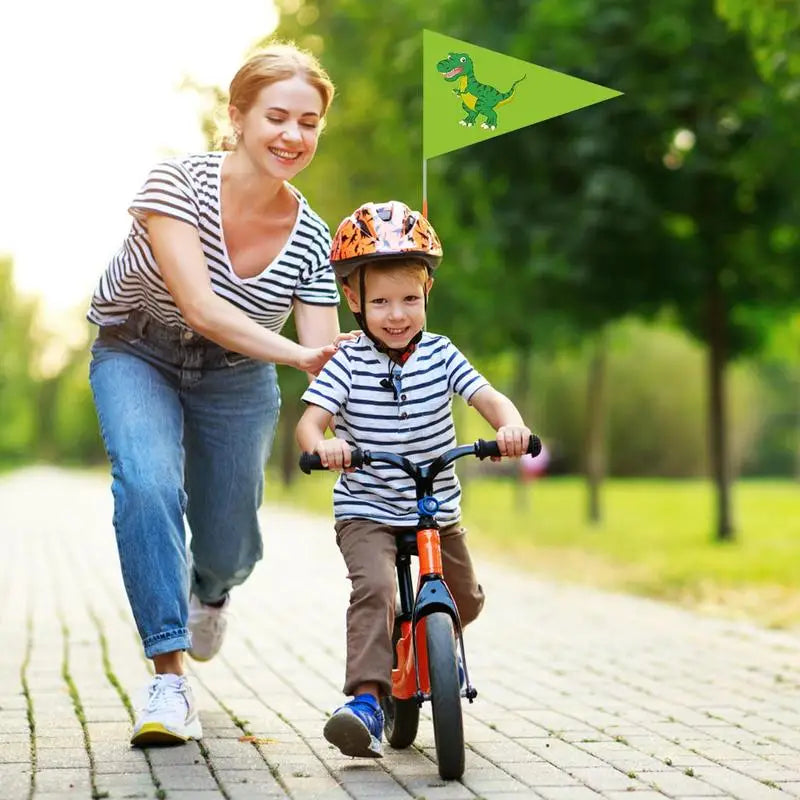 Adjustable Height Bicycle Flag Waterproof Kid Safety Flags Flagpole